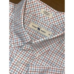 Onward Reserve‎ Shirt Men XL Windowpane Check Short Sleeve